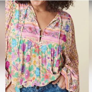 Spell Mossy Blouse in Spring Garden size M